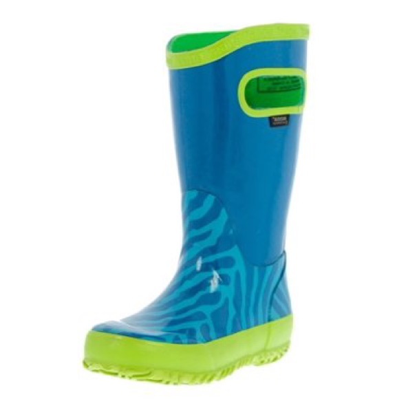 Bogs Zebra Print Waterproof Girl’s Rainboots - Picture 1 of 14